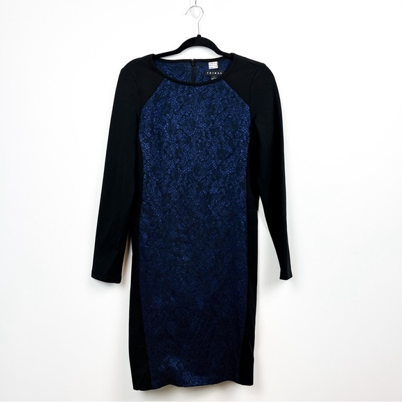 Tribal Dresses & Skirts - Tribal Long Sleeve Form Fitting Dress with Black & Blue Lace